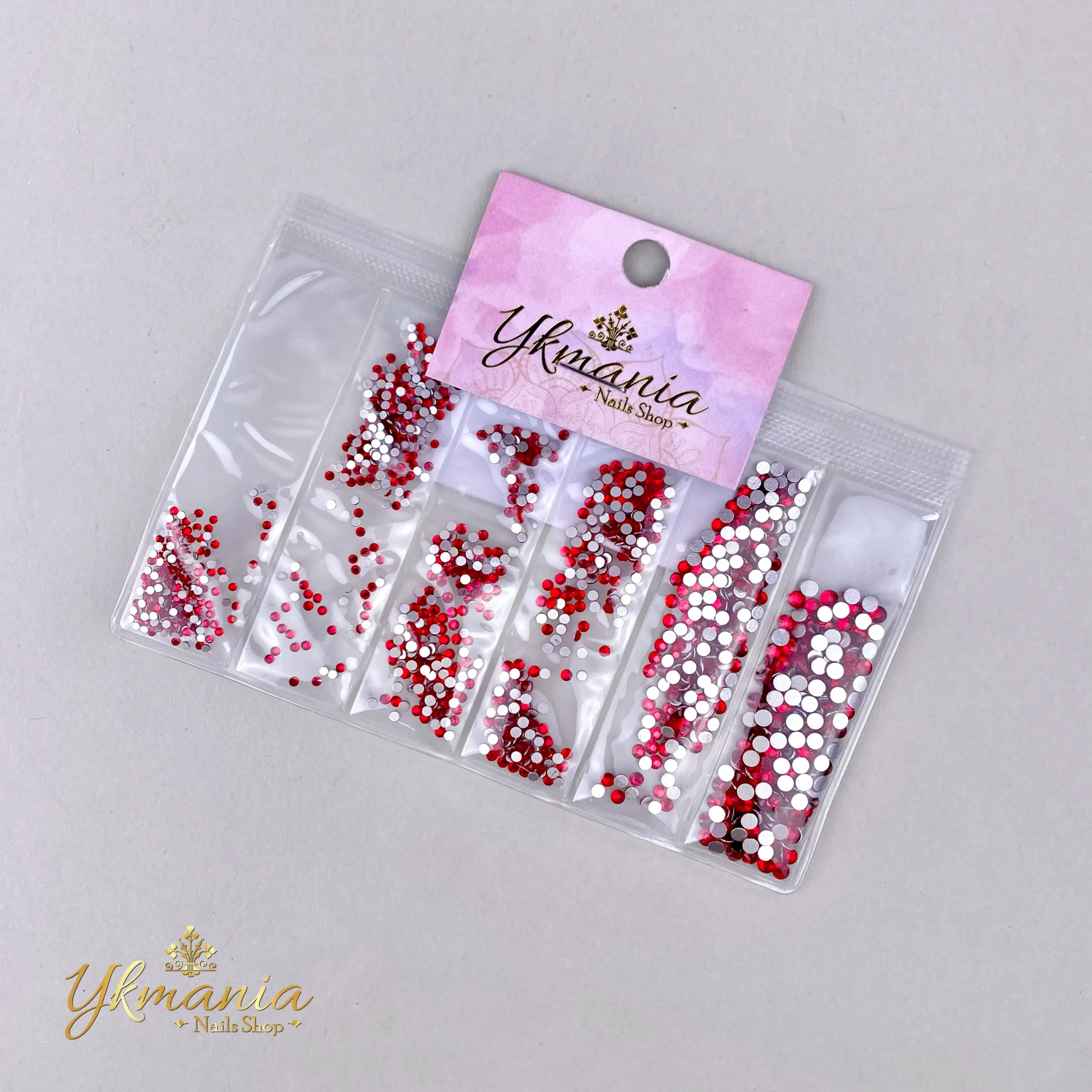 CARTERA CRISTALES ROJOS MIX